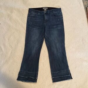 Democracy jeans, cropped kick flare, “AB” technology